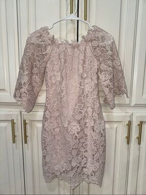 ASTR The Label Soft Pink Lace Dress SZ M